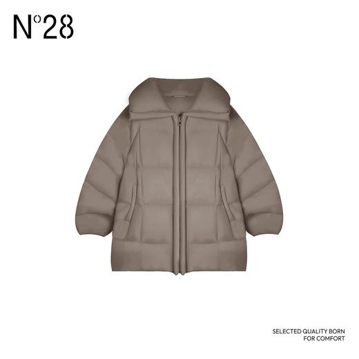 【破价】N°28 冬季轻奢时尚鹅绒服设计感保暖中长款外套 8A51Y228 商品图1