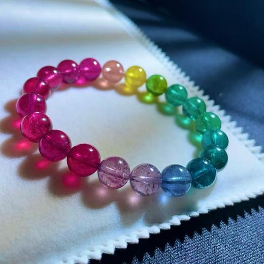 9mm-10mm单圈彩虹碧玺手串 商品图1