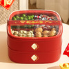 【福气满满❗️新年喜庆干果盘】一家人团聚，欢乐的气息瞬间浓郁！过年结婚收纳盒家用客厅的分格坚果盘瓜子零食摆放盘糖果盒春节蛇年年货 商品缩略图1