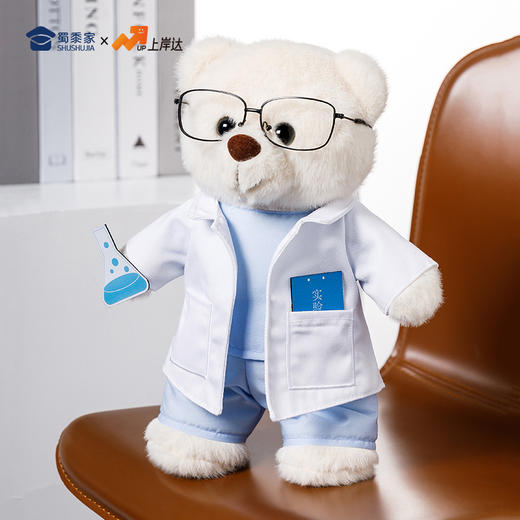【实付满199送钥匙扣】【实验员站姿熊】可定制创意毛绒职业小熊公仔儿童玩具服装可脱送礼礼物 商品图8