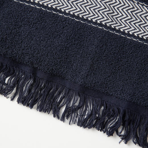 ROMI STUDIO宽松中长款流苏藏蓝色毛衣针织开衫23AWW097 商品图4