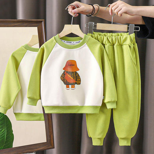 【春季上新39.9/套起】2025儿童卫衣套装春季新款男童外穿女童运动卫裤宝宝卡通童装聚 商品图5