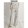 VIMAGE纬漫纪简约气质高级感高腰显瘦阔腿直筒休闲裤2025春季新款V2305902 商品缩略图2
