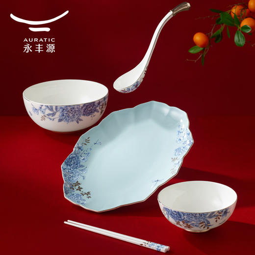 【彼达思】永丰源新年礼铂金青花31头6人位餐具 商品图2