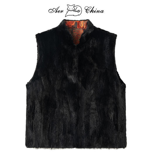 丁摩 冬季新款皮草外套女水貂毛双面穿马甲背心貂皮大衣年轻款5ZF-10520 商品图1