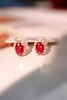 0.6ct刻面红宝石耳钉 商品缩略图1