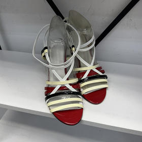 Brooks Brothers/布克兄弟 女士拉丁舞鞋细跟露趾凉鞋