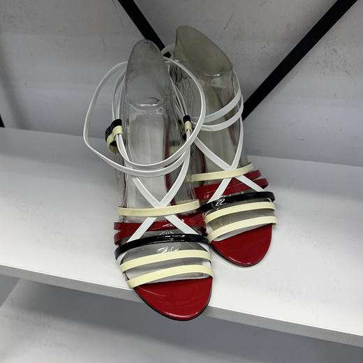 Brooks Brothers/布克兄弟 女士拉丁舞鞋细跟露趾凉鞋 商品图0