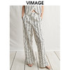 VIMAGE纬漫纪简约气质高级感高腰显瘦阔腿直筒休闲裤2025春季新款V2305902 商品缩略图0