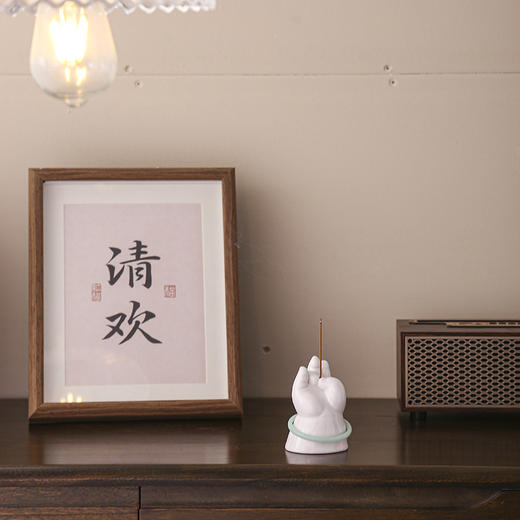 【敦煌小佛手陶瓷香插】敦煌陶瓷小胖佛手线香香插创意香薰炉家用室内摆件香座香座 商品图2