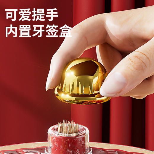 【马年专享❗️红色喜庆干果盘】迎新春，献瑞果，把福气和年味带回家！新年家用客厅茶几糖果盒装分格零食瓜子年货收纳盒春节 商品图3