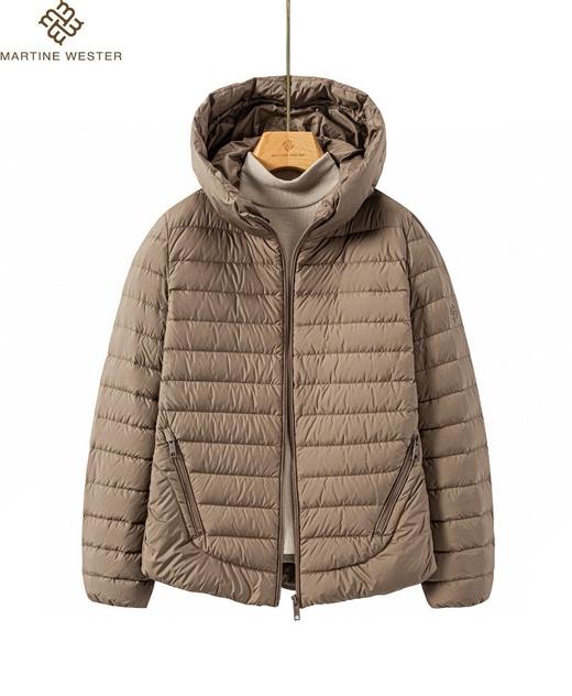 Martine Wester  女密克柔超高密度无胆防绒羽绒面料薄款连帽鹅绒服11383851 商品图2