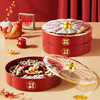 【新中式❗️福气满满旋转果盘】招财进宝，平安喜乐，分层多格设计，新款家用透明带盖新年蛇年春节元宝干果盘糖果盒礼物 商品缩略图1