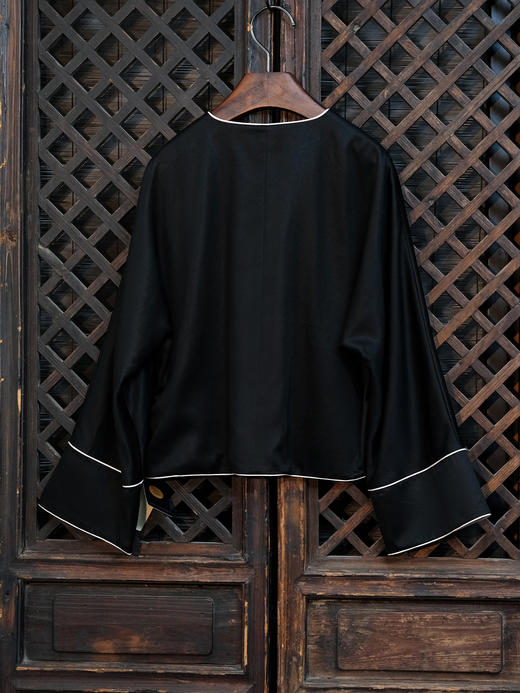 盛唐牡丹 |重缎真丝博古纹手绣外套 商品图6