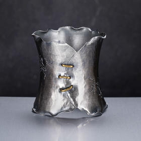 子佩集S999银【峥嵘之旅】茶托【DHCTG0004】锤纹纯银茶具