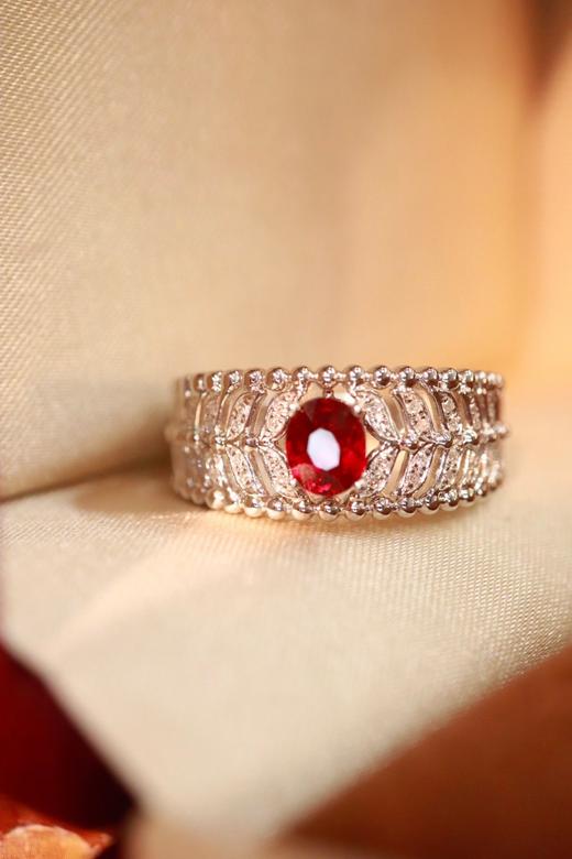 0.57ct刻面红宝石戒指 商品图0