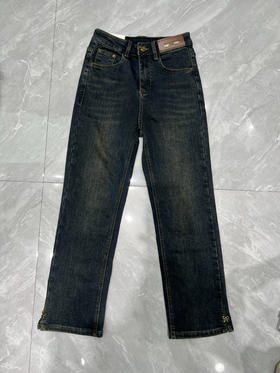 【门店同款】ENJOY冬季C-蝴蝶结九分薄绒烟管裤 159855289