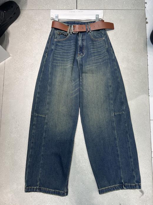 【门店同款】ENJOY冬季复古美拉德薄绒弯刀裤 159894341 商品图3