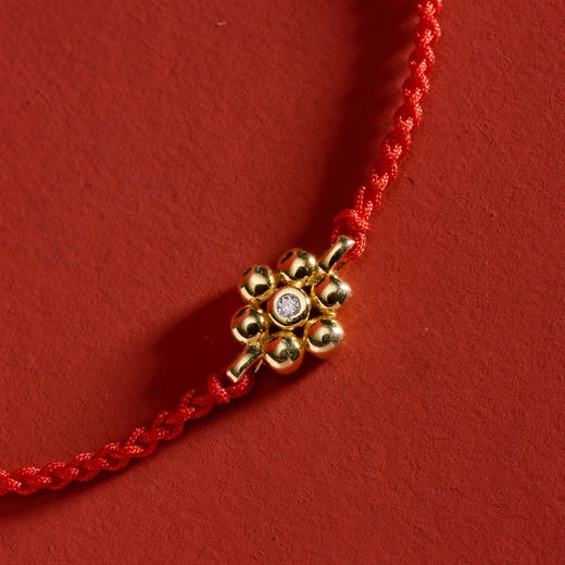 含晖·如意小花红绳手链 商品图2