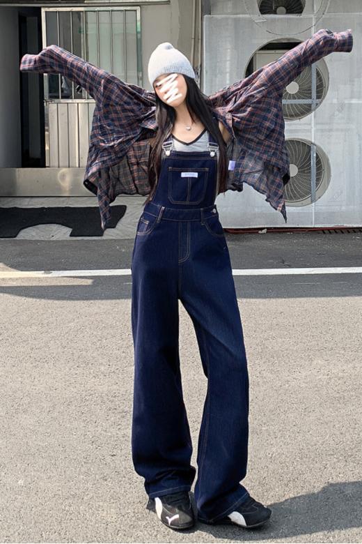 💛2025年新款！！🔺【小野日记Yono's Diary背带牛仔裤XY-F-5389款】💜减龄不掉色牛仔背带裤女高腰宽松垂感阔腿裤🌻 商品图3