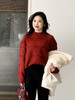 【百图lulu定制】【璀璨羽毛毛衣】懒风高级感 半高领   新年红 毛衣 商品缩略图9