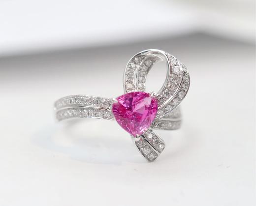 1.2ct刻面帕帕拉恰蓝宝石戒指 商品图1