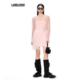 【OSMOS×LABELHOOD】蕾虎联名新细针水母蕾丝连衣裙短裙