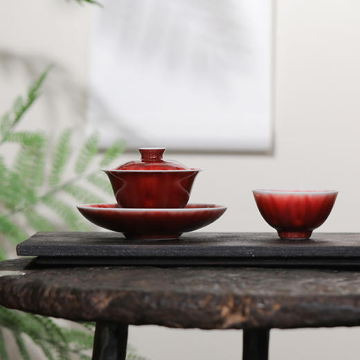 复现清康熙官窑颜色釉，流霞郎红盏 商品图1