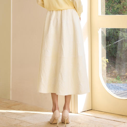 玳莎国风松紧腰半身裙2025年春季新款温柔新中式显瘦中长款伞裙  FA34301 商品图2