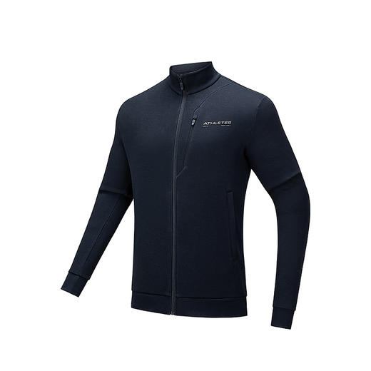 安踏（ANTA）训练针织运动上衣男修身弹力休闲长袖上衣拉链外套男152517708 商品图0