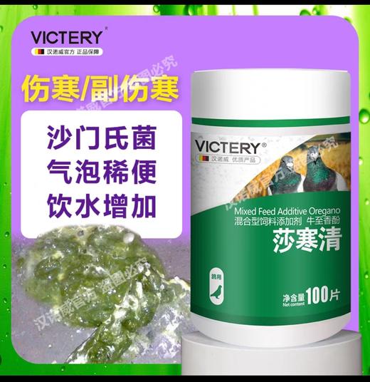 汉诺威【莎寒清片】伤寒停鸽子肠道沙门氏拉稀水绿黄白便鸽药专用大全 商品图0