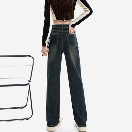 馥迦百搭显高直筒牛仔裤 商品图3