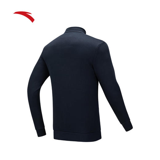 安踏（ANTA）训练针织运动上衣男修身弹力休闲长袖上衣拉链外套男152517708 商品图1