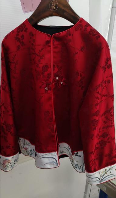 盛唐牡丹|Paisley纹冠乐绉手推绣外套 商品图0