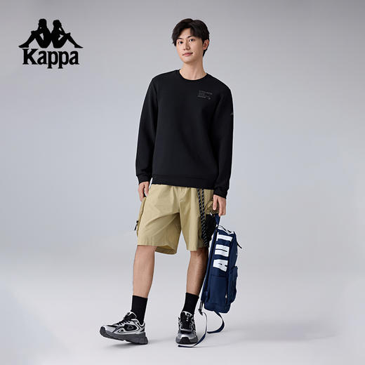 Kappa卡帕背靠背2025新款运动卫衣男圆领针织套头衫休闲长袖上衣K0F12WT41 商品图4