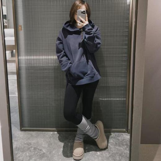 顺丰包邮72105洛诗琳重磅380G复古藏蓝色做旧水洗连帽卫衣862 商品图2