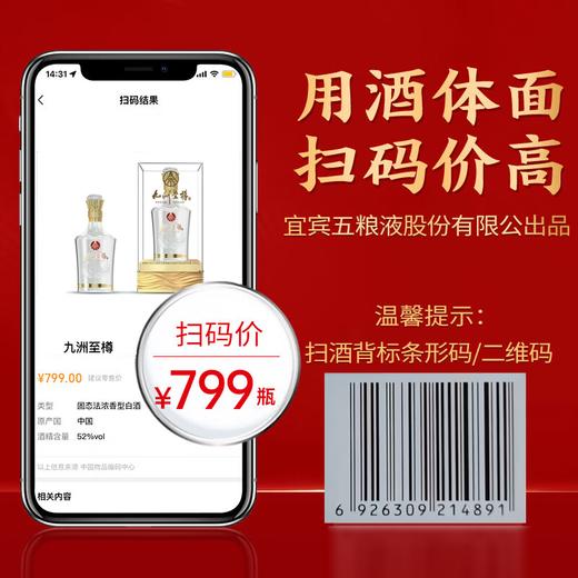 顺丰/京东发货！【五粮液·九洲至樽精美凤凰】 52°浓香型白酒 500ml*2瓶/送礼袋 商品图2