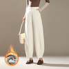 雀说高腰休闲季新款显瘦宽松大码黑色香蕉加绒长裤AL28619 商品缩略图6