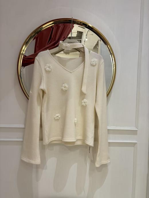 【门店同款】ENJOY冬季自由意志氛围感花朵飘带上衣 160102815 商品图0