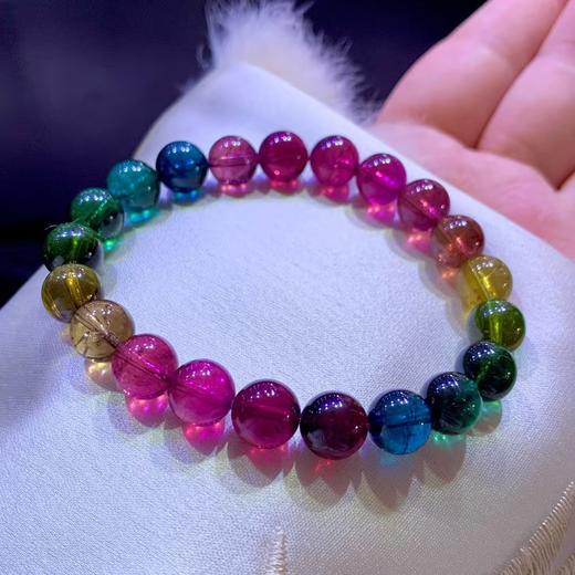 9mm单圈彩虹碧玺手串 商品图0