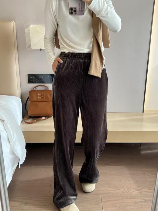 雪尼尔婴儿绒直筒阔腿糯米裤 舒适度超绝👏🏻离不开的通勤搭子☕️ 商品图8