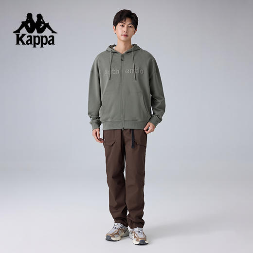 Kappa卡帕背靠背运动外套男新款复古连帽卫衣休闲针织开衫外套潮K0F12MK71 商品图4
