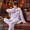 雀说新款情侣睡衣女秋冬季法兰绒睡衣加厚保暖牛奶绒可外穿家居服ALN001 商品缩略图4