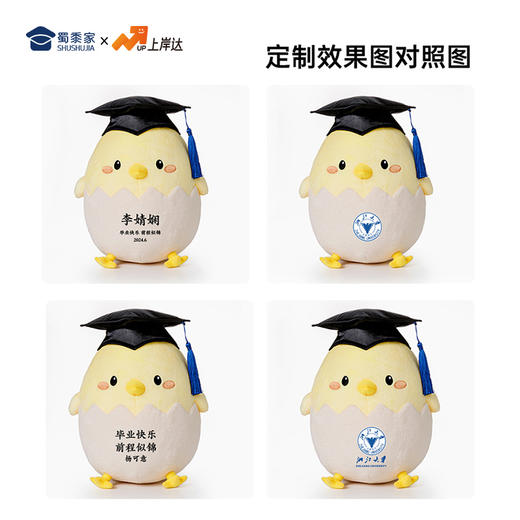 【毕业蛋公仔（可定制）】创意毛绒公仔摆件毕业送礼礼品礼物 商品图3