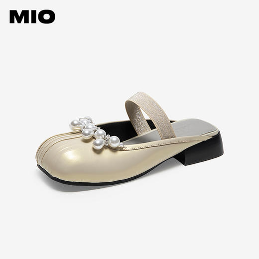 MIO米奥珍珠乐园包头拖鞋甜美可爱复古勃肯鞋女凉鞋M252250221 商品图1