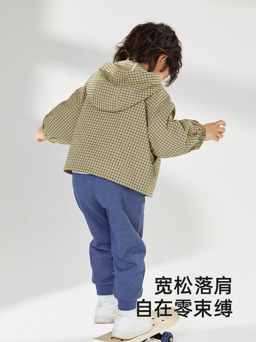 英氏儿童外套春夏连帽休闲外套男童纯棉外套2025新款YRWGJ1R008A 商品图3