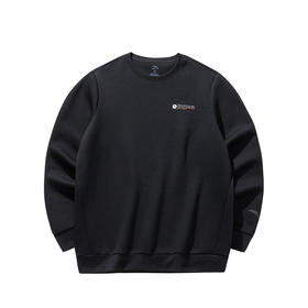 安踏（ANTA）卫衣男子潮流百搭休闲运动上衣黑色圆领长袖套头衫152517710