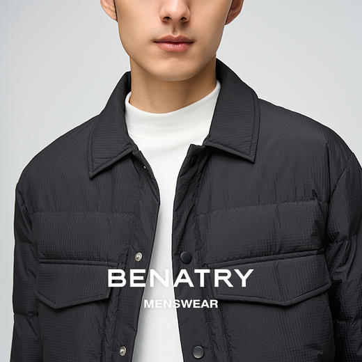 贝纳川翻领大贴袋夹克式男士羽绒服ECP405016 商品图4