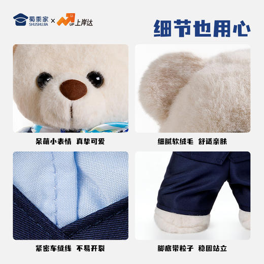 【银行职员站姿熊】可定制创意毛绒职业小熊公仔儿童玩具服装可脱送礼礼物 商品图6