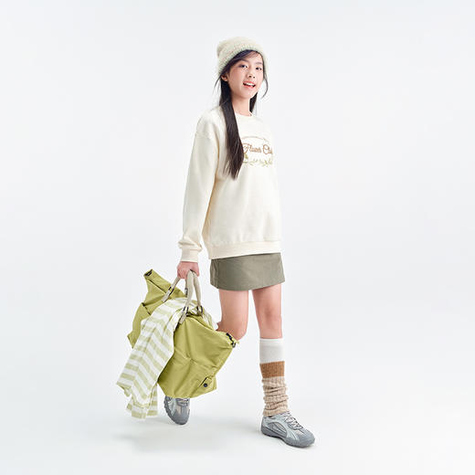 笛莎Deesha青少年女童卫衣2025春季女童字母刺绣双面穿卫衣 商品图1